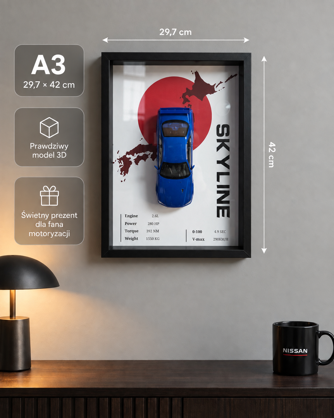 Nissan Skyline R34 - model w ramce 3D — zdjęcie 4