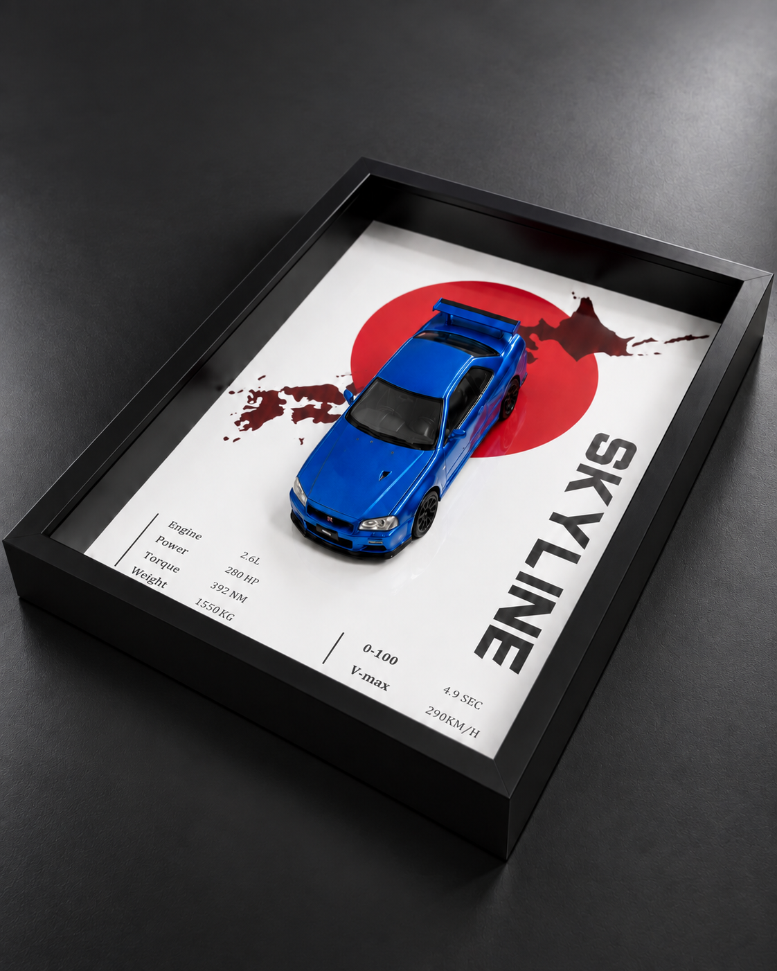 Nissan Skyline R34 - model w ramce 3D — zdjęcie 3