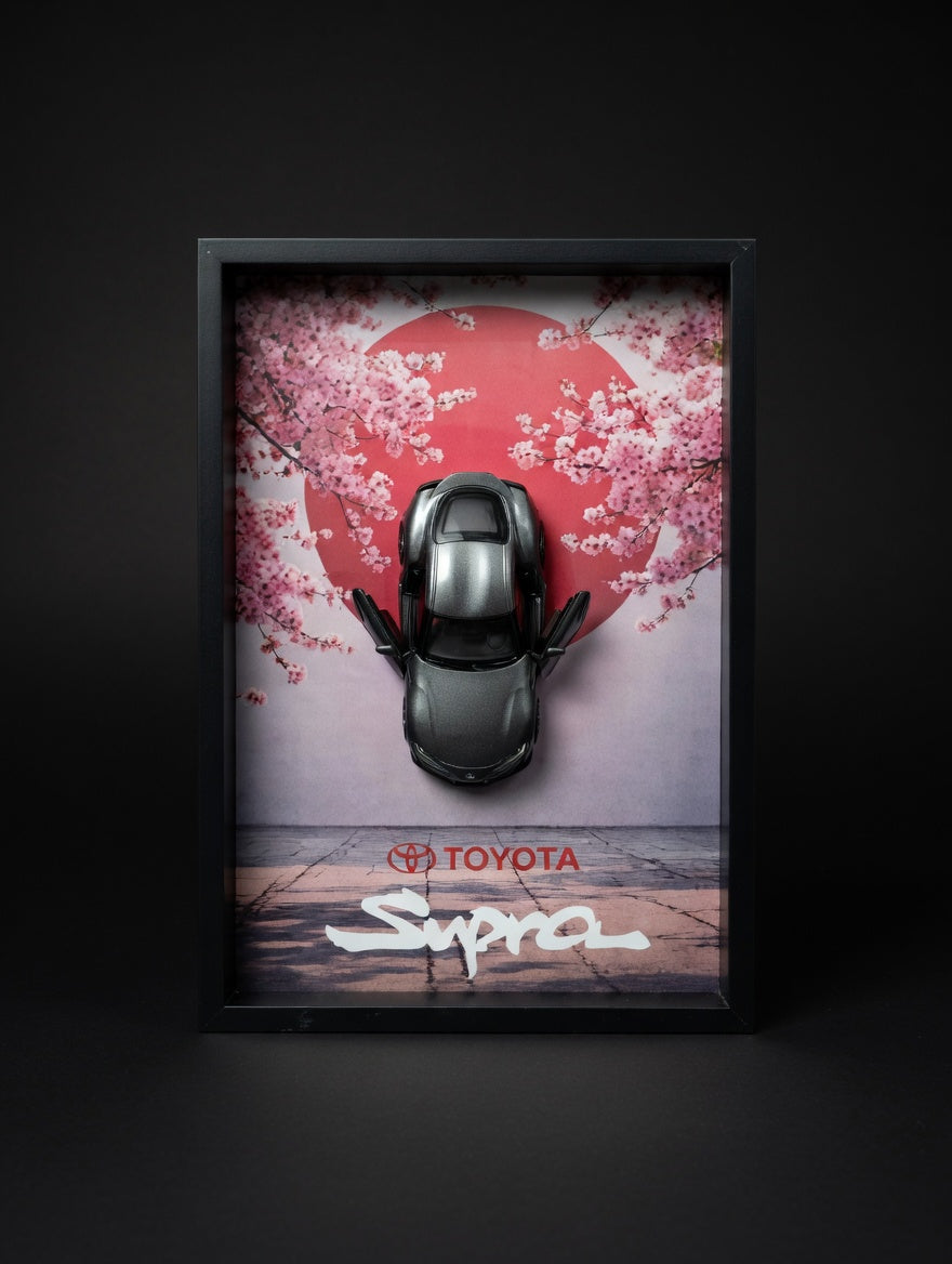 Toyota Supra - model w ramce 3D — zdjęcie 3