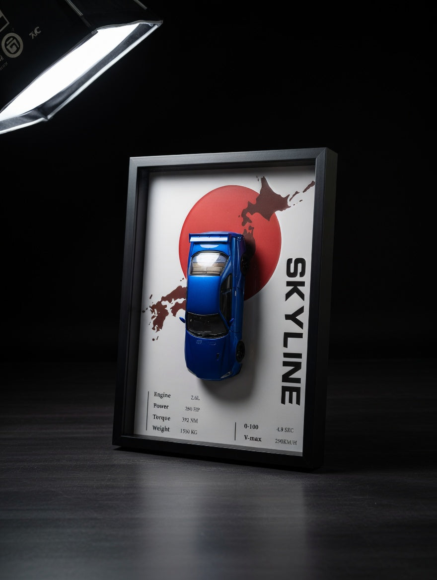 Nissan Skyline R34 - model w ramce 3D